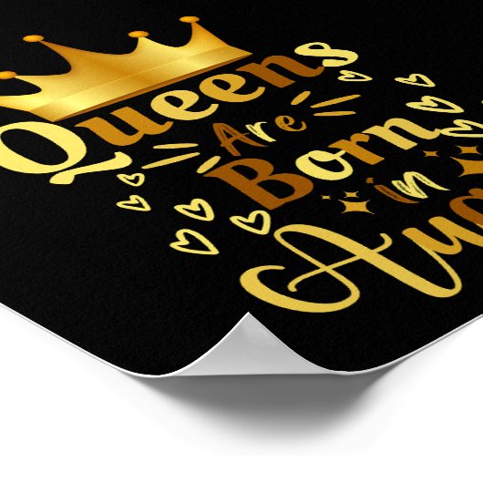 Poster Les Reines Anniversaires Sont Nées En Août (Coin)