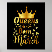 Poster Les Reines D'Anniversaire Sont Nées En Mars (Devant)