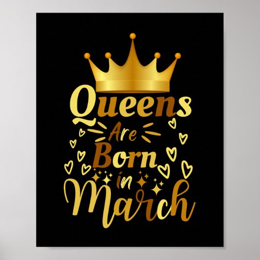 Poster Les Reines D'Anniversaire Sont Nées En Mars (Devant)