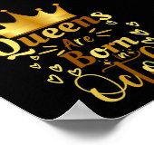 Poster Les Reines D'Anniversaire Sont Nées En Octobre (Coin)