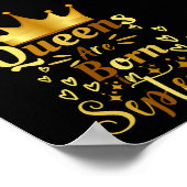 Poster Les Reines D'Anniversaire Sont Nées En Septembre (Coin)