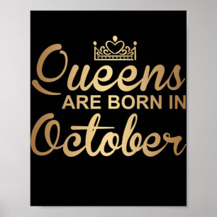 Poster Les Reines Sont Nées En Octobre Squad Libra