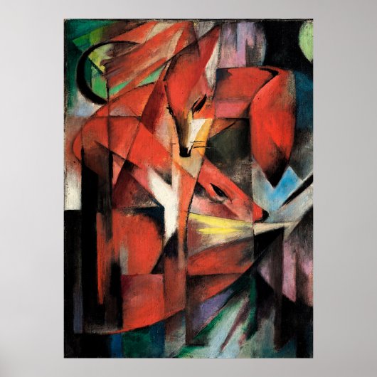 Poster Les renards de Franz Marc (1913) (Devant)