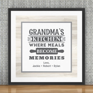 Poster Les repas de grand-mère deviennent des souvenirs