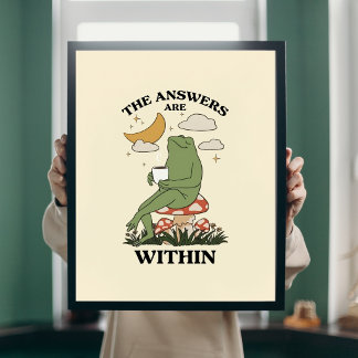 Poster Les réponses sont en vous Champignon Grenouille Sp