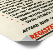 Poster Les républicains saluent le travail (Coin)