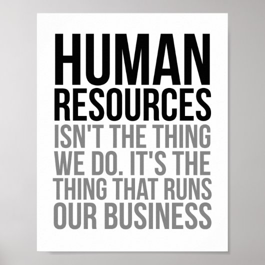 Poster Les ressources humaines ne sont pas ce que nous fa (Devant)