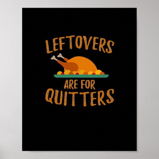 Poster Les Restes De Thanksgiving Sont Pour Quitters Clas (Devant)