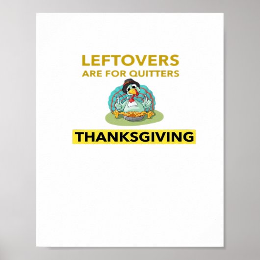 Poster Les Restes Sont Pour Les Quitters - Thanksgiving E (Devant)