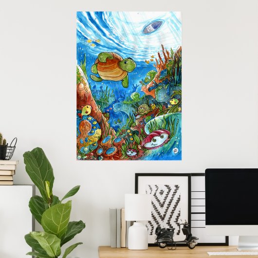 Poster Les rêves de corail (Bureau à domicile)