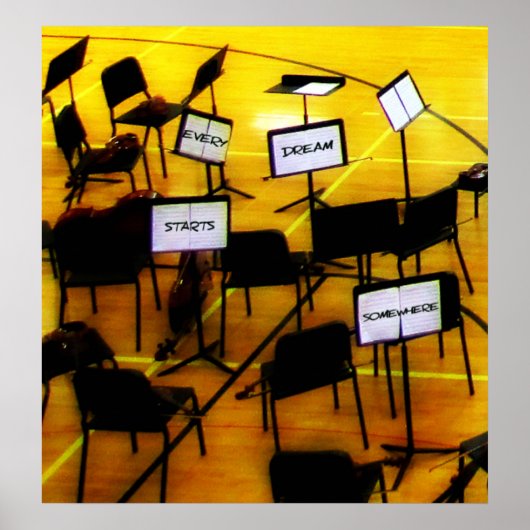 Poster Les rêves de musique commencent ici (Devant)