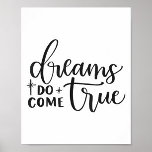 Poster Les rêves deviennent réalité Insrational Motivatio