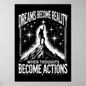 Poster Les rêves deviennent réalité quand les pensées dev (Devant)