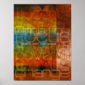 Poster Les rêves ne fonctionnent pas à moins que vous ne  (Devant)