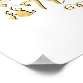 Poster LES RÊVES SE RÉALISENT VRAIMENT Typographie dorée  (Coin)