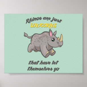 Poster Les rhinos sont des licornes
