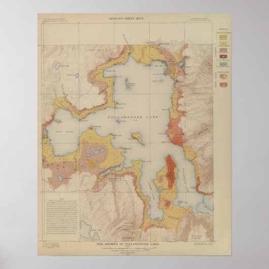 Poster Les rives du lac Yellowstone (Devant)