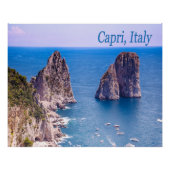 Poster Les Roches Faraglioni de Capri, Italie (Devant)