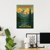 Poster Les Rocheuses Colorado V01 (Bureau à domicile)