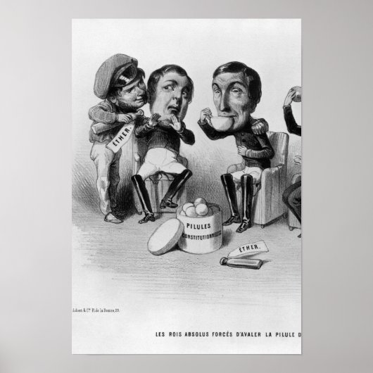 Poster Les rois Absolus forcés d'avaler la pilule (Devant)