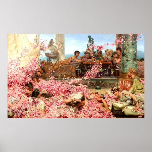 Poster Les Roses de Heliogabalus, Lawrence Alma-Tadema (Devant)