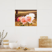 Poster LES roses ONT UNE BEAUTÉ ÉLÉGANTE (Cuisine)