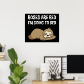 Poster Les roses sont rouges, je vais aller au lit (Bureau à domicile)