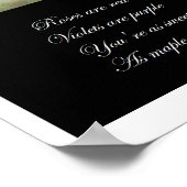 Poster Les roses sont rouges, les violettes sont violette (Coin)