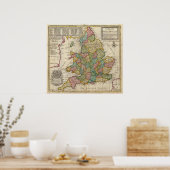 Poster Les routes d'Angleterre et du Pays de Galles (Cuisine)