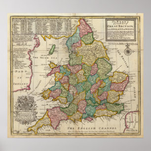 Poster Les routes d'Angleterre et du Pays de Galles