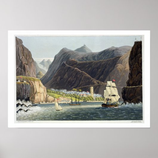 Poster Les routes, Sainte-Hélène, gravée par Robert Havel (Devant)