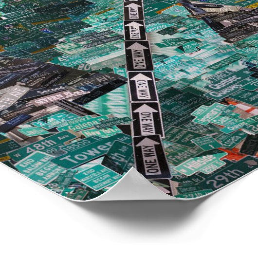 Poster Les rues de Denver collage 36x24 (Coin)