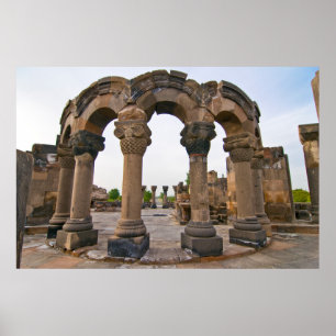 Poster Les ruines de la cathédrale de Zvartnots