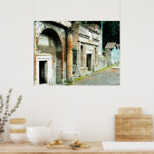 Poster Les ruines de Pompéi - marché aux temples (Cuisine)