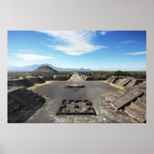 Poster Les ruines de Teotihuacan