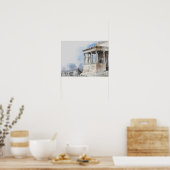 Poster Les ruines des sites antiques aquarelles à Athènes (Cuisine)