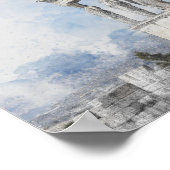 Poster Les ruines des sites antiques aquarelles à Athènes (Coin)