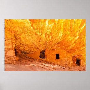 Poster Les ruines indiennes d'Anasazi