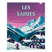 Poster Les Saisies : Douceur des Cimes, Pureté Hivernale (Devant)