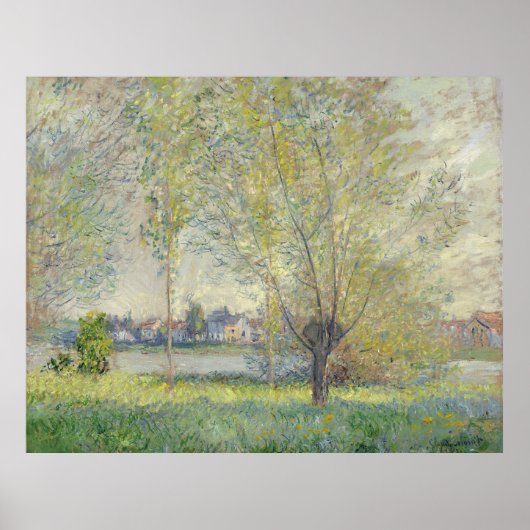 Poster Les saules Claude Monet 1880 (Devant)