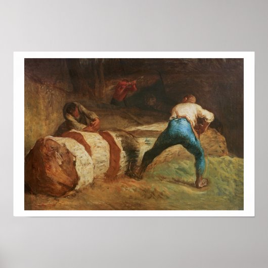 Poster Les scieurs de bois, 1848 (Devant)
