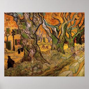 Poster Les sens de la route par Vincent van Gogh