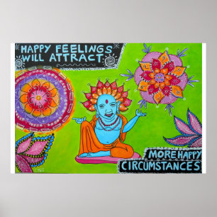 Poster Les sentiments heureux attireront Circumstanc plus