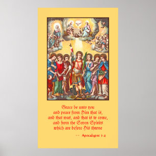 Poster Les Sept Archanges (CP 001; Chromolithographe)