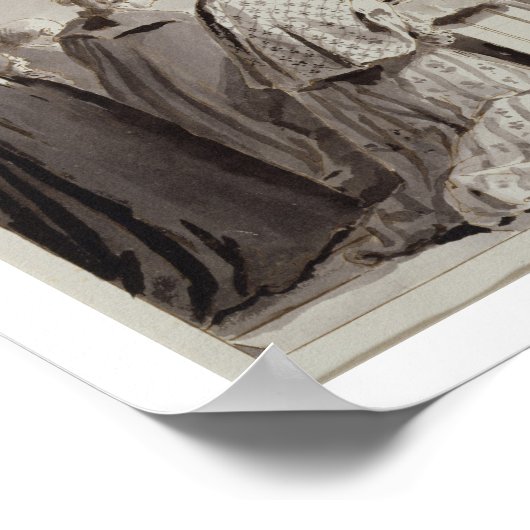 Poster Les Sept Sacrements : Communion, 1779 (stylo, brun (Coin)