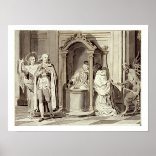 Poster Les sept sacrements : Confession, 1779 (stylo,