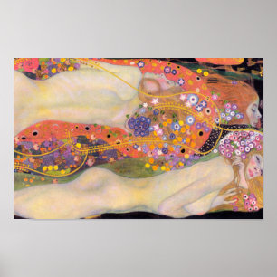 Poster Les serpents d'eau de Gustav Klimt II (1907)