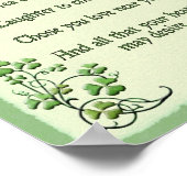Poster Les shamrocks Vous Souhaitent Toujours... (Coin)