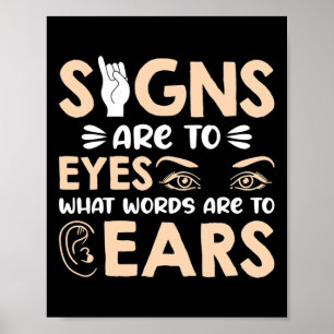 Poster Les Signes Sont Mes Mots Pour Mes Yeux Signal Amér