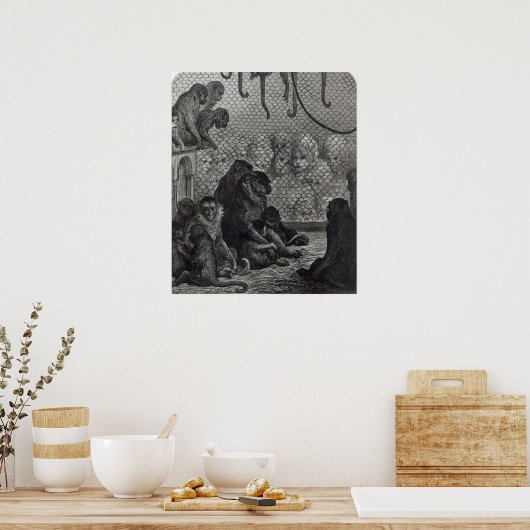 Poster Les singes de Londres (Cuisine)